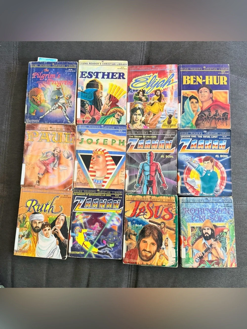 Vintage Young Reader Christian Library Illustrated Book Lot - Multicolor Covers